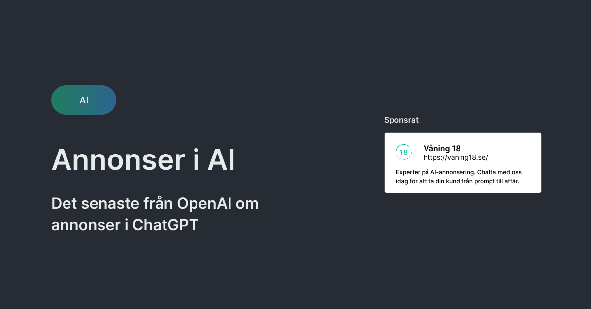 Hur annonserar man på ChatGPT – och går det ens?