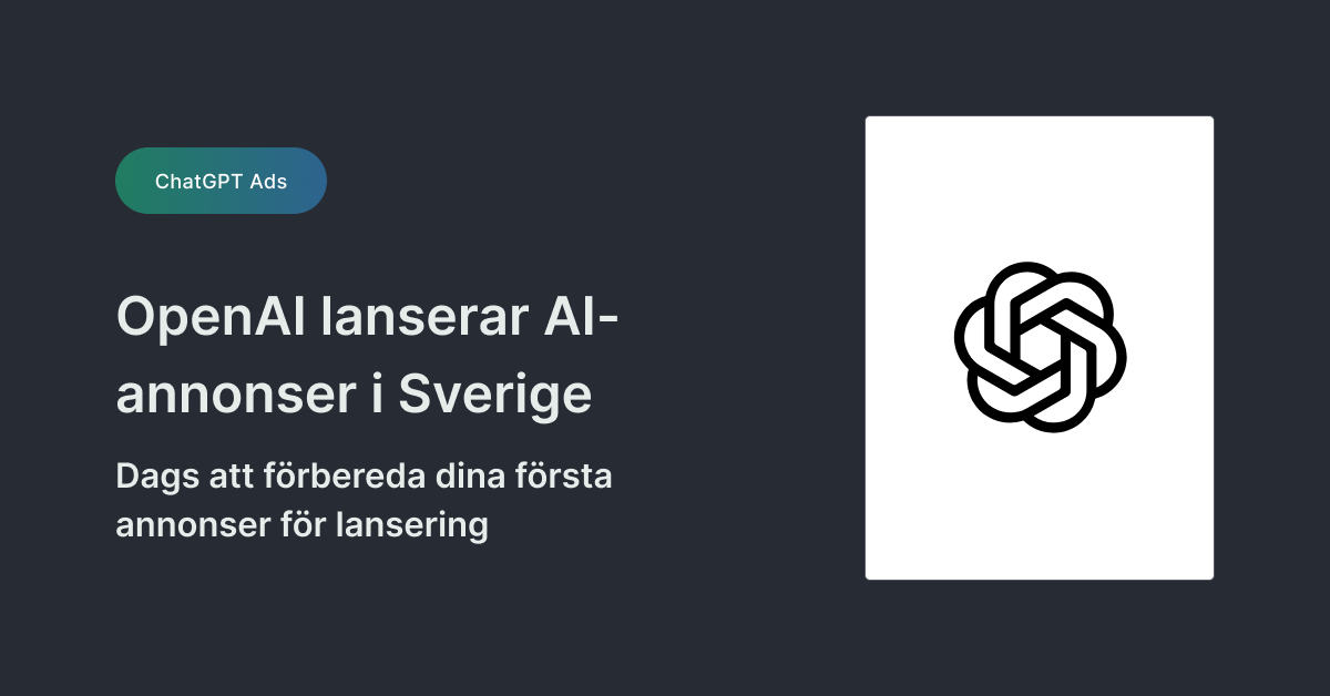 Bli en Early Adopter med ChatGPT Ads